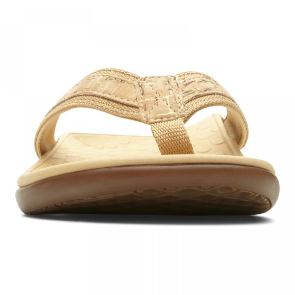 Vionic Sandals Ireland - Tide II Toe Post Sandal Gold - Womens Shoes In Store | EVBQN-9857